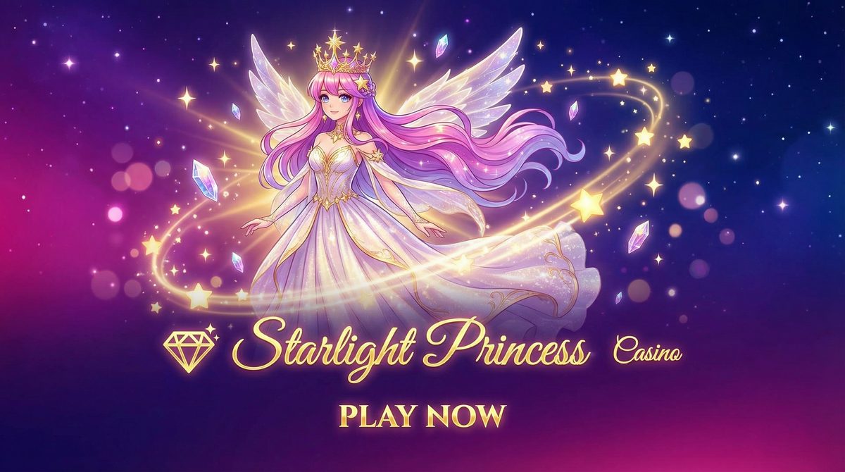 Starlight Princess - A princesa mágica do soccerbet cercada por estrelas brilhantes e cristais encantados